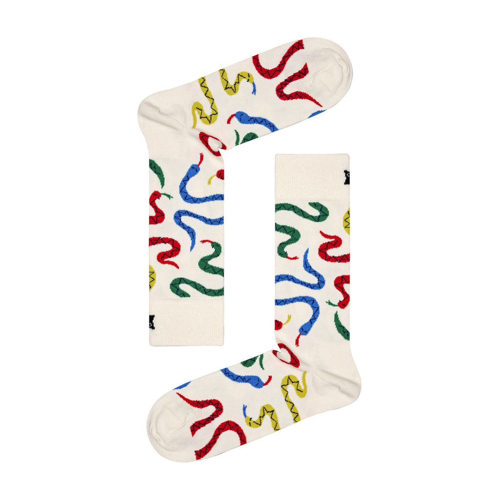 1 Pack Unisex Cotton Bright Colourful Snakes Design Socks