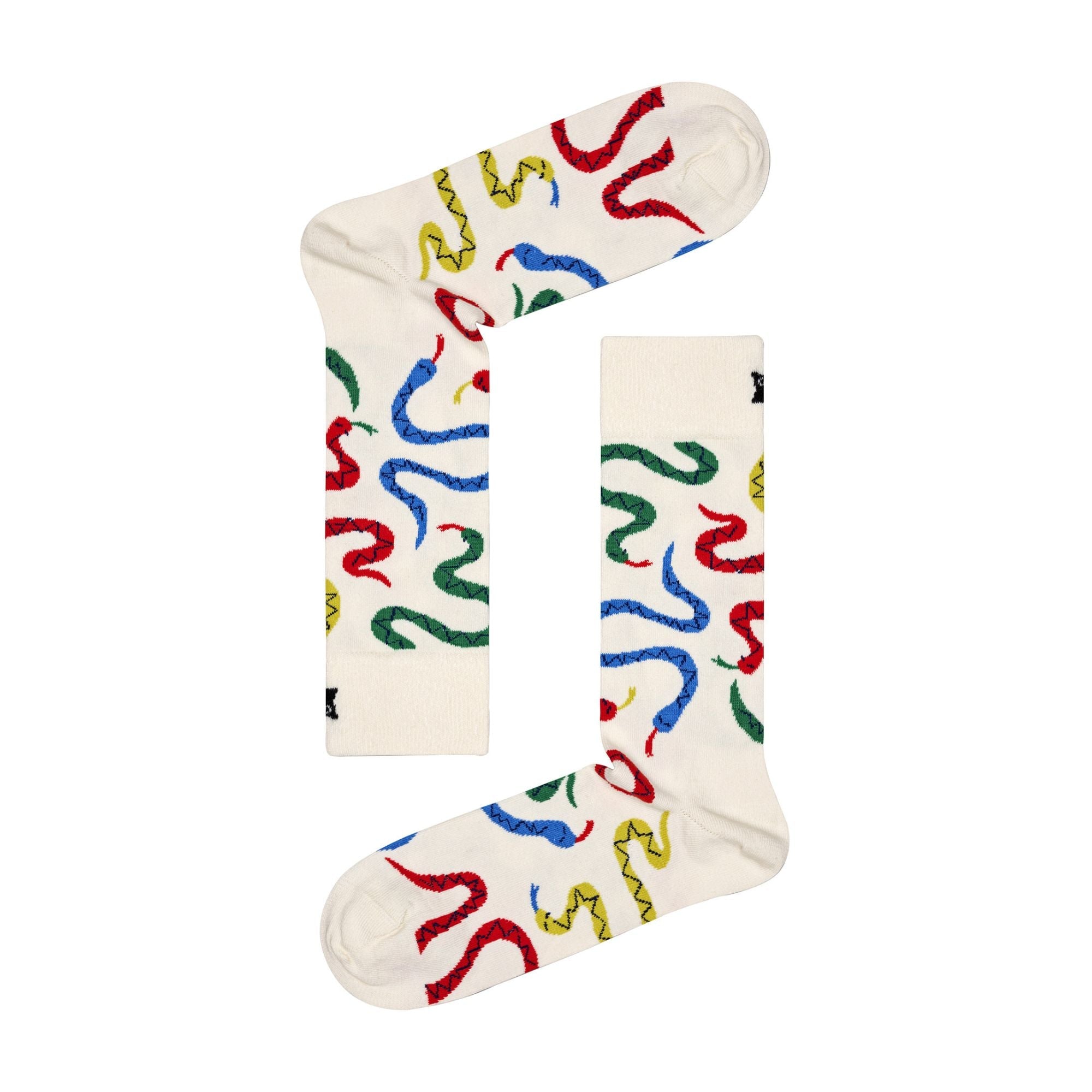 1 Pack Unisex Cotton Bright Colourful Snakes Design Socks