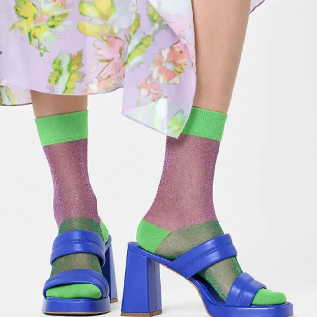 Light Colourful Thin Glittery Socks for Men and Women