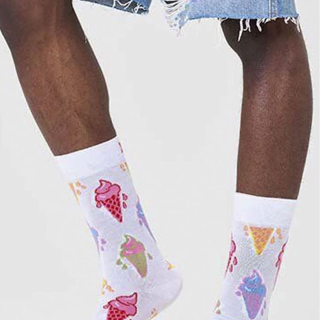 Multi Coloured Ice Cream Design Socks for Men and Women