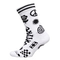 Patchwork Rave Breathable Ribbed Socks for Men and Women