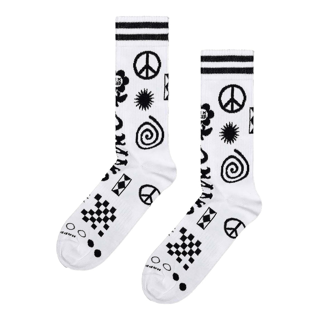 Patchwork Rave Breathable Ribbed Socks for Men and Women