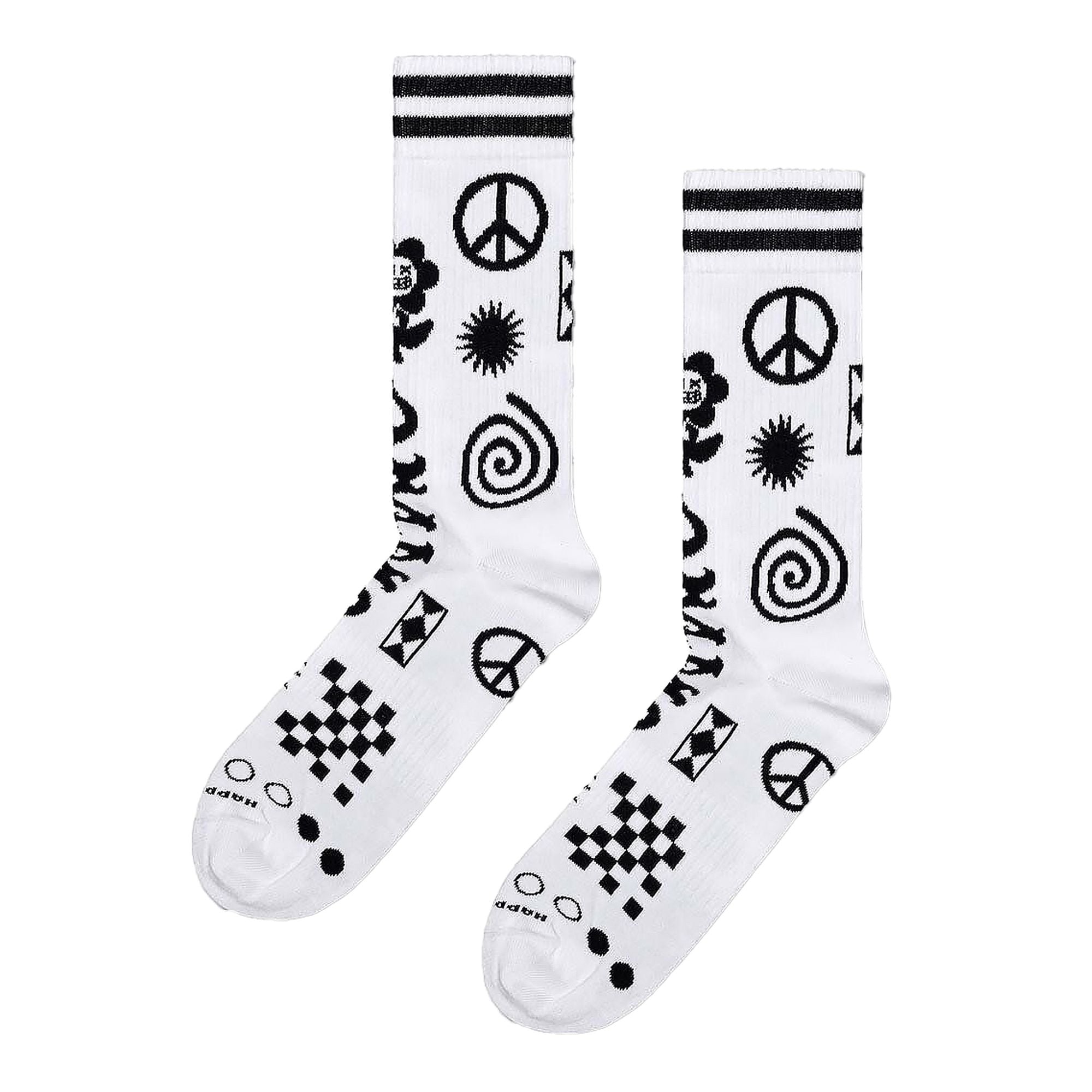 Patchwork Rave Breathable Ribbed Socks for Men and Women