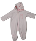 P1035 PINK FLEECE ROMPER WITH EARS