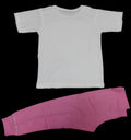Pink & White Plain Kids Pyjamas