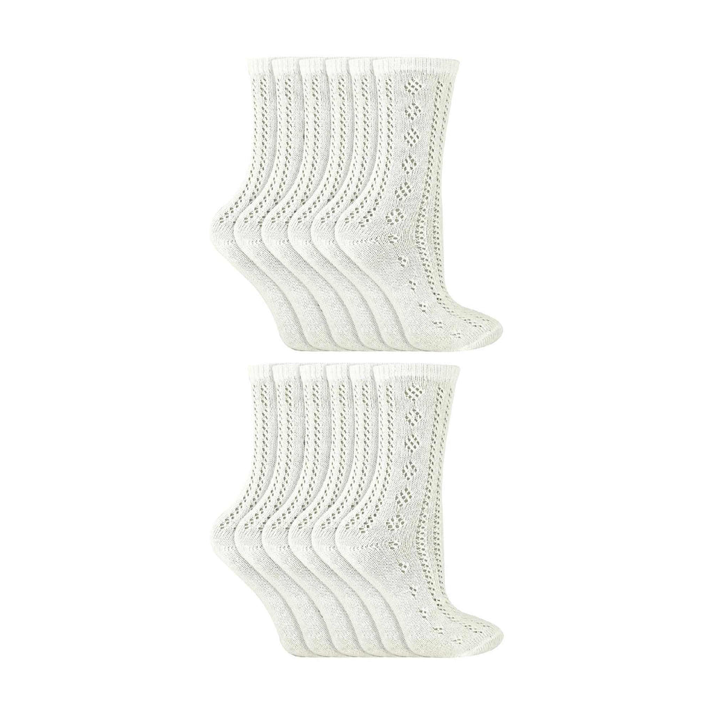 12 Pack Girls Cute Ankle Pelerine School Socks