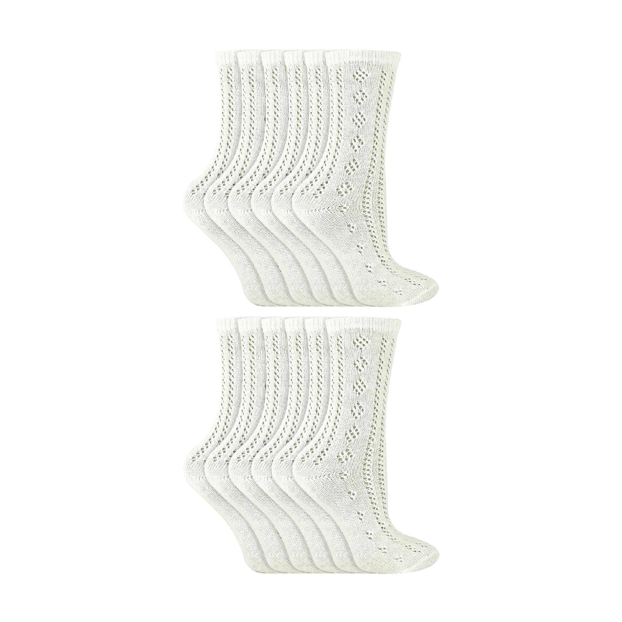 12 Pack Girls Cute Ankle Pelerine School Socks