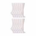 12 Pair Soft Cotton Rich Knee High White Uniform Kids Socks for School