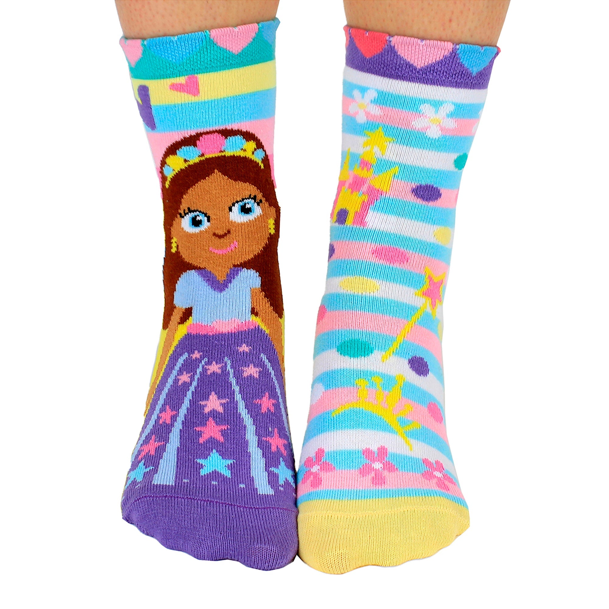 6 Pack Girls Cute Novelty Princess Odd Socks in a Gift Box