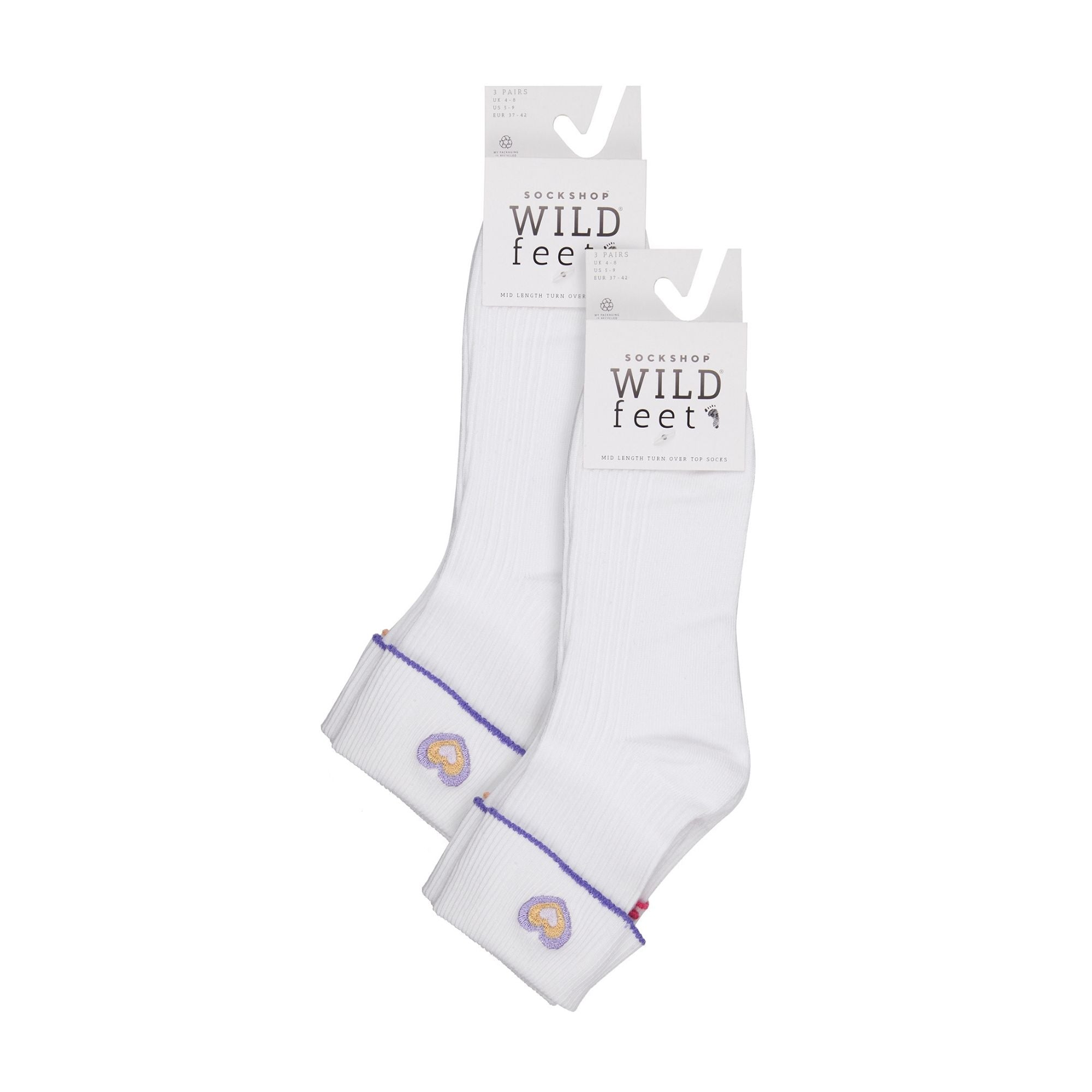 6 Pair Ladies Turn Over Lounge Socks