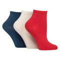 3 Pack Ladies Plain Bamboo Anklet Socks - Soft Breathable Everyday Comfort