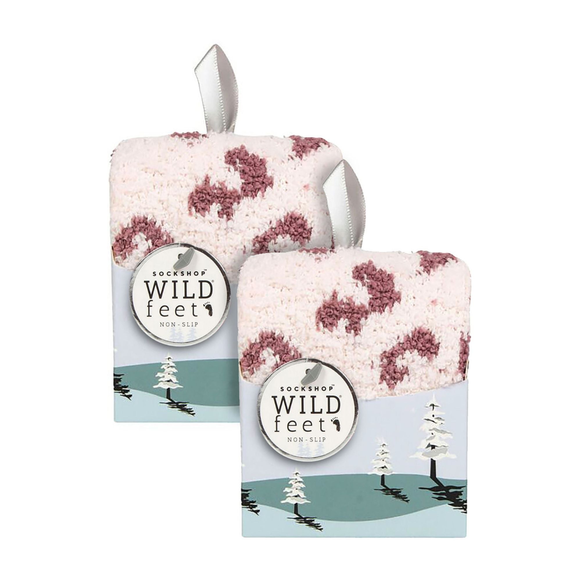 2 Pack Ladies Cozy Bed Socks in Gift Box | Warm Fleece Fluffy Lounge Socks