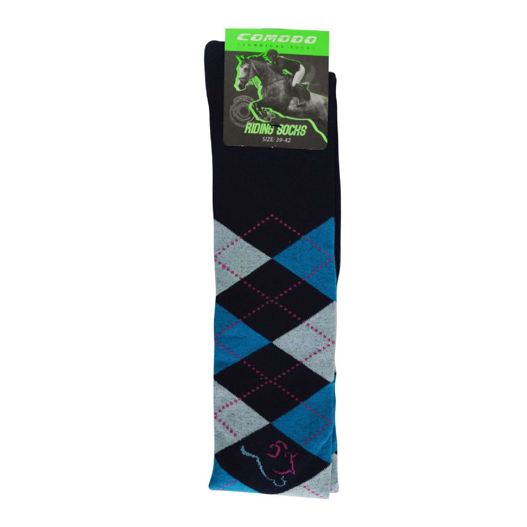 1 Pack Ladies Argyle Knee High Horse Riding Equestrian Socks