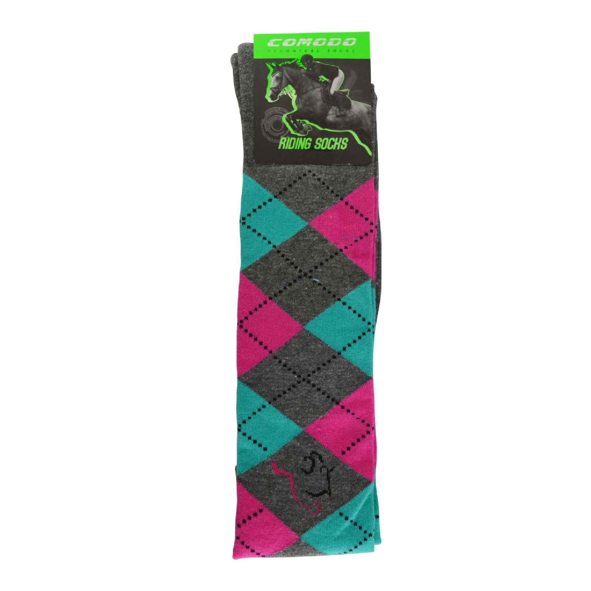 1 Pack Ladies Argyle Knee High Horse Riding Equestrian Socks
