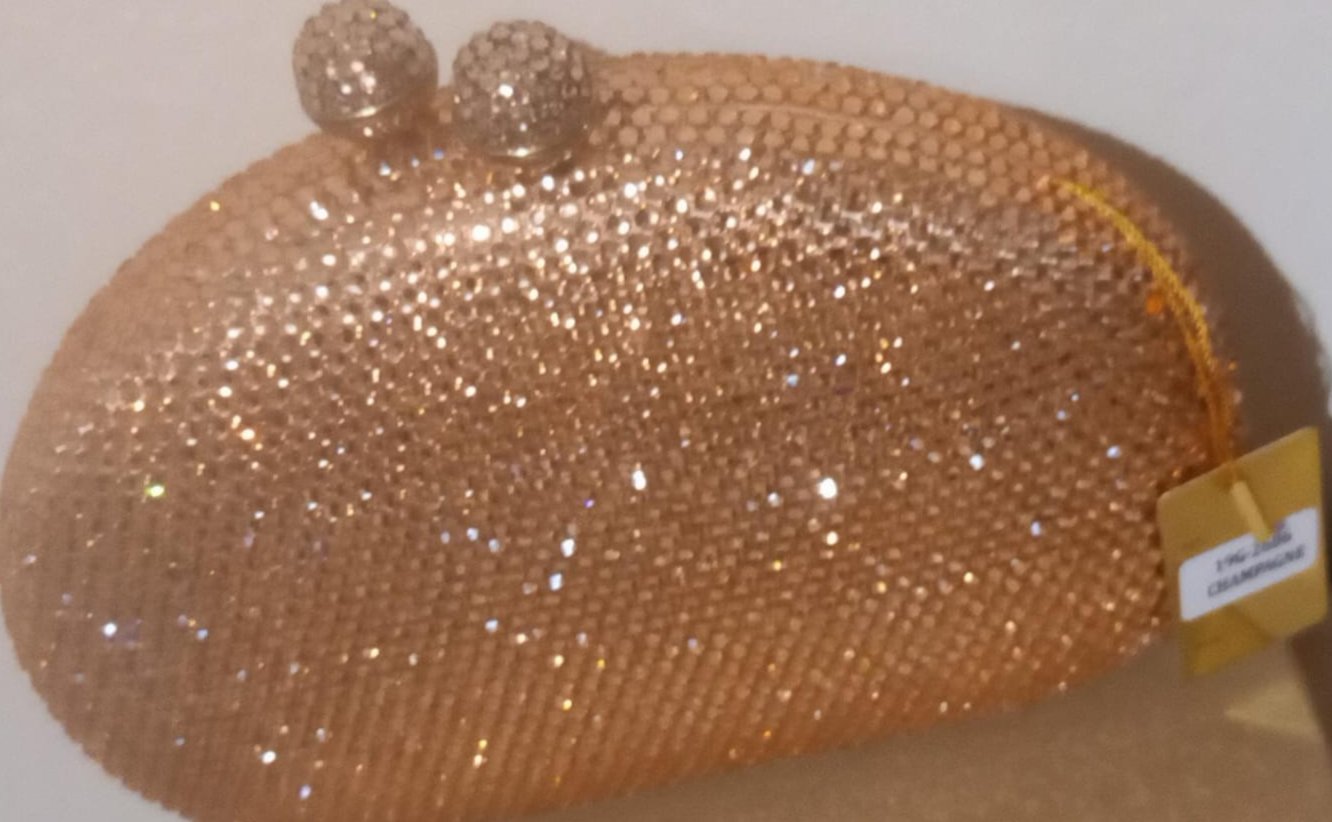 Rhinestones Evening bag decorated with strap 19G - 2686