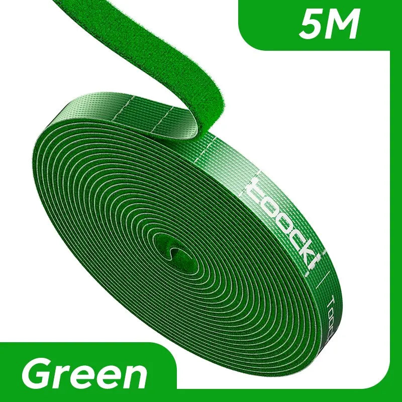 Toocki 5m Organizer Cable Management Tearable Organizador Cables 10mm Width Winder Ties Phone Accessories Wire Cord Organizer