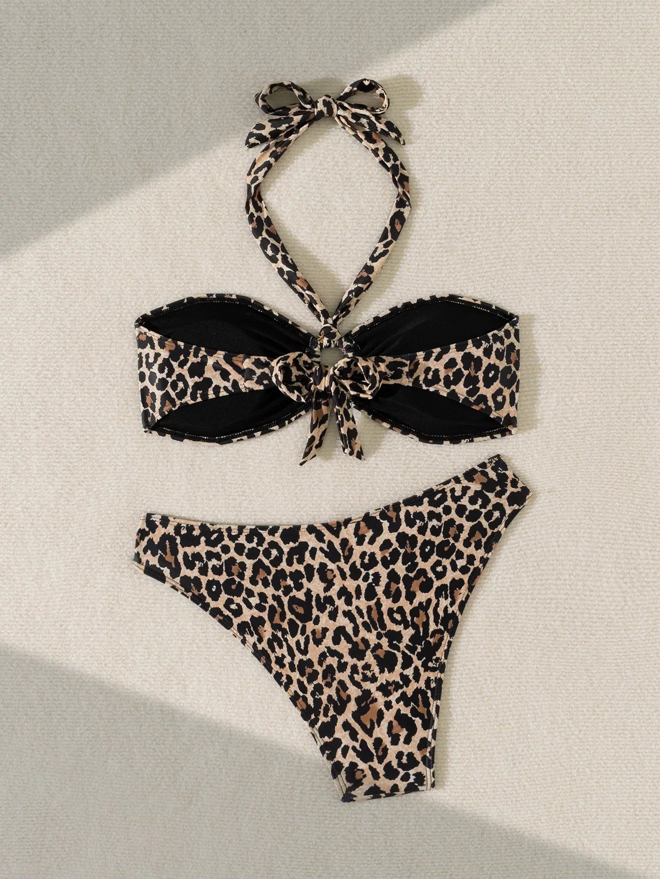 "2025 Sexy Bandeau Push-Up Bikini Set - Brazilian Thong Swimwear for Women"
