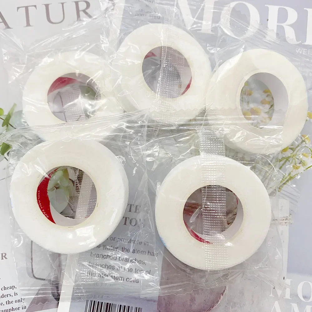 5Pcs Breathable Medical Paper Tapes Eyelash Extension Professional Lashes White Tape Eye False Lashes Patch Eyelid Sticker