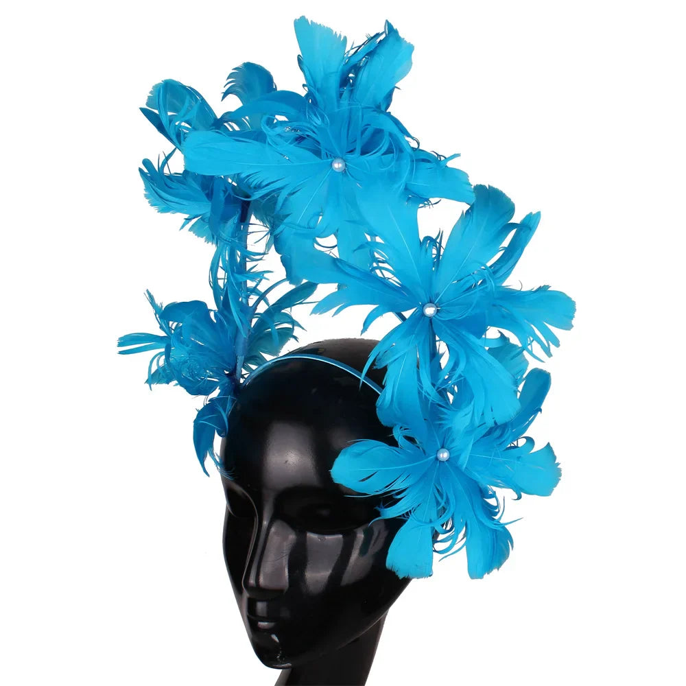 Elegant Women Wedding Hair Fascinator Accessories Headband Bridal Party Show