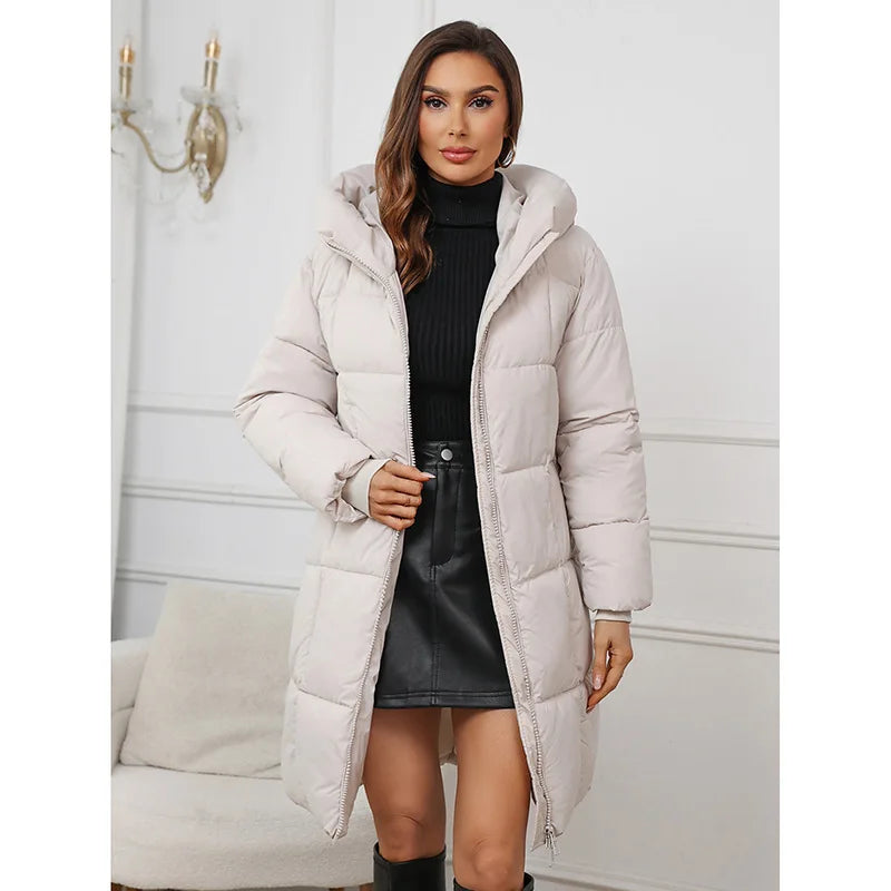 Women's Long Winter Parkas Thick Down Cotton Coat