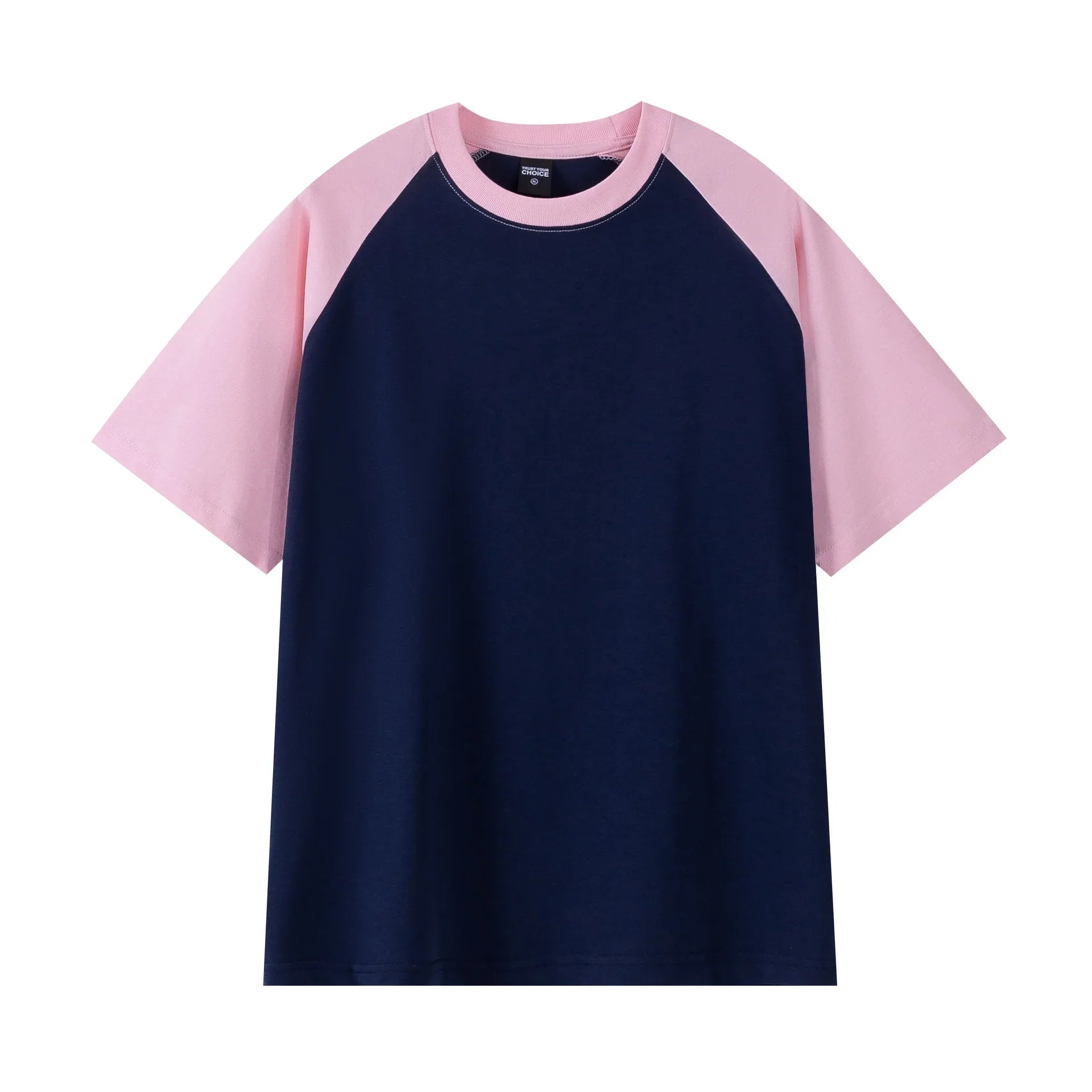 Heavyweight 240g Contrast Sleeve Cotton T-Shirt for Men