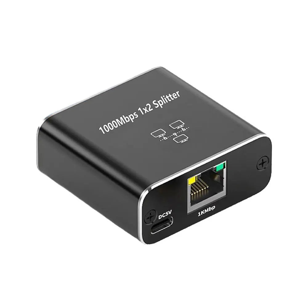 Gigabit Ethernet Switch Rj45 Splitter LAN Gigabit Extension Adapter 1000Mbps Network Connector 1to2 For PC Laptop TV Box Router