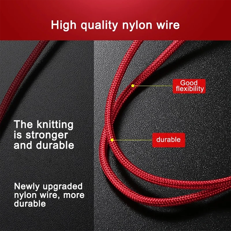 3 In 1 USB Charger Fast Charging Cable Type C Micro IOS Multi Charger Cable for iPhone Huawei Samsung Nylon Braided Cord