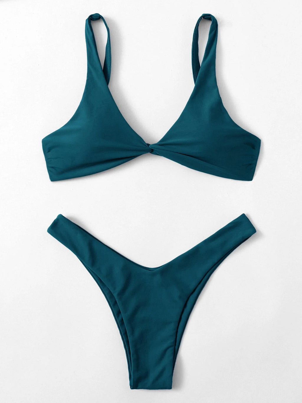 ZTVitality Solid Tie Sexy Bikini 2021 Hot Sale Padded Bra High Leg Bandage Push Up Bikini Set Brazilian Swimsuit Women Swimwear