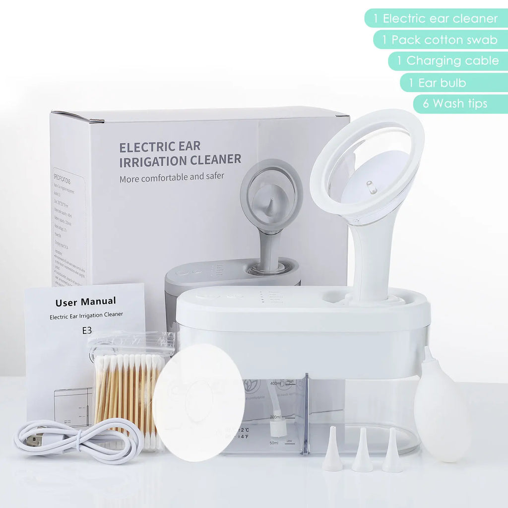 Electric Ear Water Cleaner Earwax Ear Wax Removal Irrigation System Safety Ear Washer Cleaning Adults Kids Ear Cleaner Kits