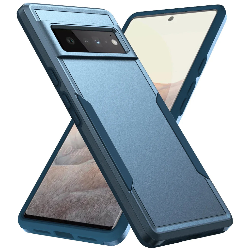 Heavy Duty Rugged Armor Shockproof Case For Google Pixel 8 7 6 Pro 6A 7A 8A Soft TPU Hard Plastic Protective Back Cover Fundas