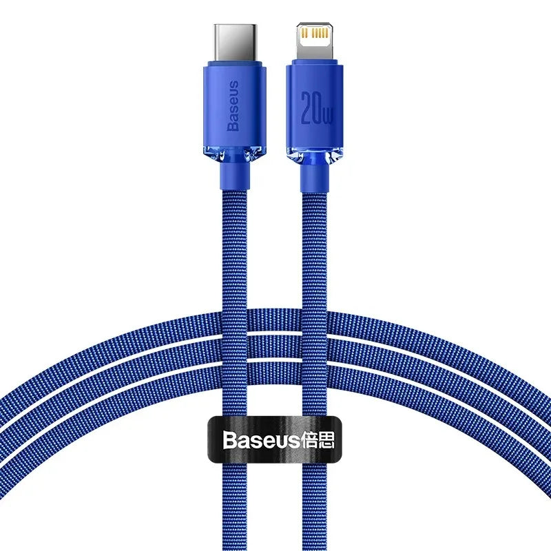 Baseus PD 20W USB Type C Cable For iPhone 14 13 12 Pro Max Fast Charging Wire Cord Charger For iPhone 11 Xs X iPad Data Cable 2m
