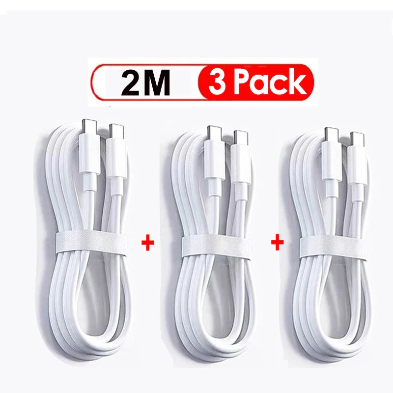 NNBILI 3-4Pcs 100W USB Type C To USB C Cable USB-C PD Fast Charging Fast Charger Wire Cord For Samsung Xiaomi Type-C USBC Cable