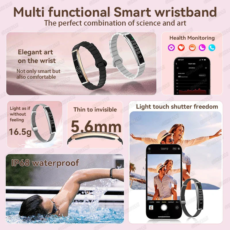 Health & Fitness Smart Bracelet with Heart, Sleep & Activity Tracking