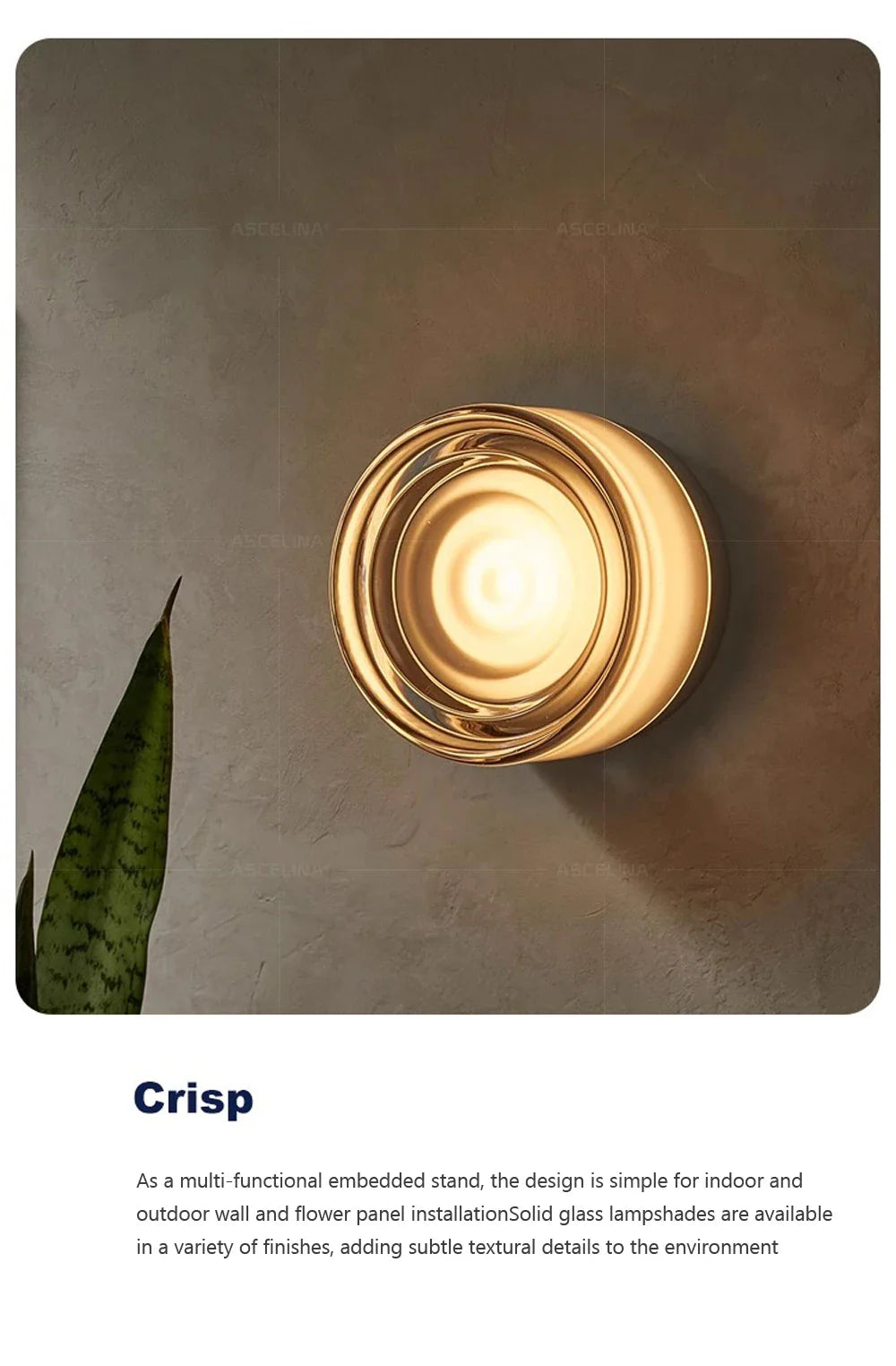 Modern Jelly LED Wall Lamp – Round Glass Wall Light