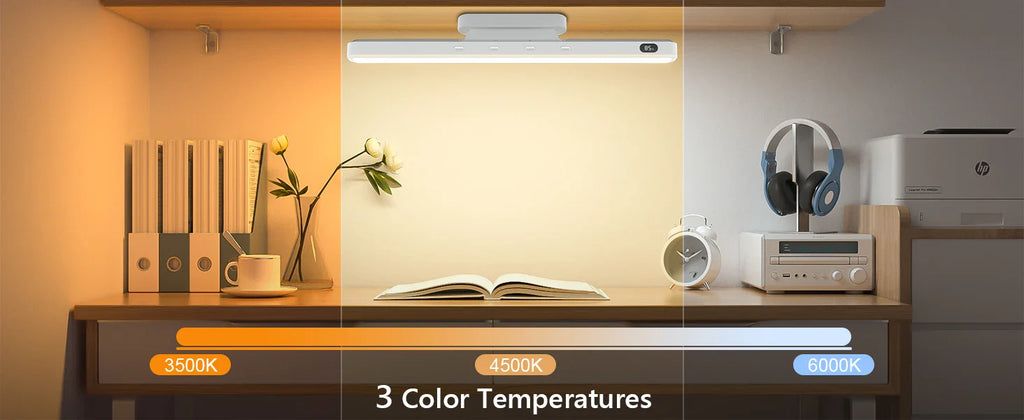 Rechargeable LED Mirror & Cabinet Light Bar – 3 Color, Dimmable, Magnetic, Remote Control