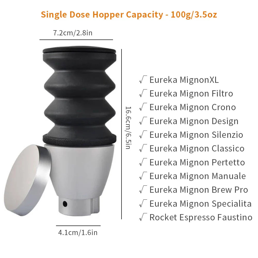 Coffee Beans Grinder Single Dose Hopper/Bellows Coffee Grinder Bean Bin Blowing Cleaning Tools For Eureka Mignon And Helios