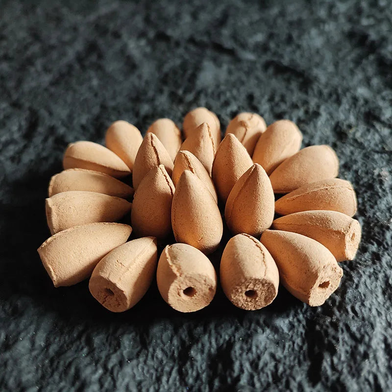 Y 10/20/50Pcs Natural Indian Cone Insence Rose Waterfall Reflux Tower Incense for Backflow Burner Home Tea Room Hotel Fragrance