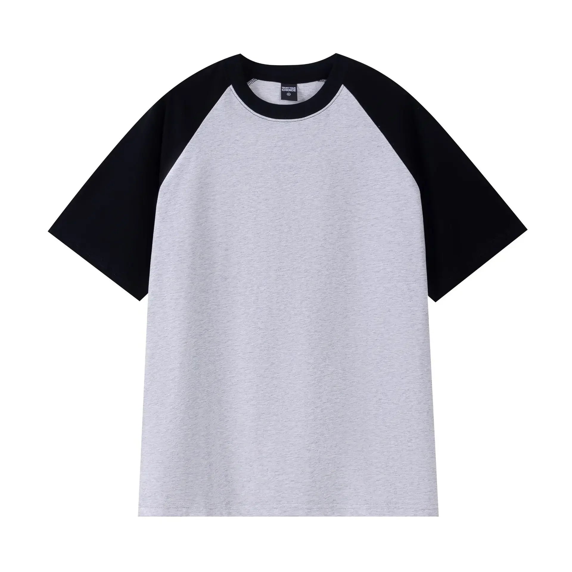 Heavyweight 240g Contrast Sleeve Cotton T-Shirt for Men