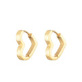 Classic Stainless Steel Hoop Earrings For Women Men Heart Star Oval Rectangle Round Triangle Gold Color Punk Hip Hop Jewelry