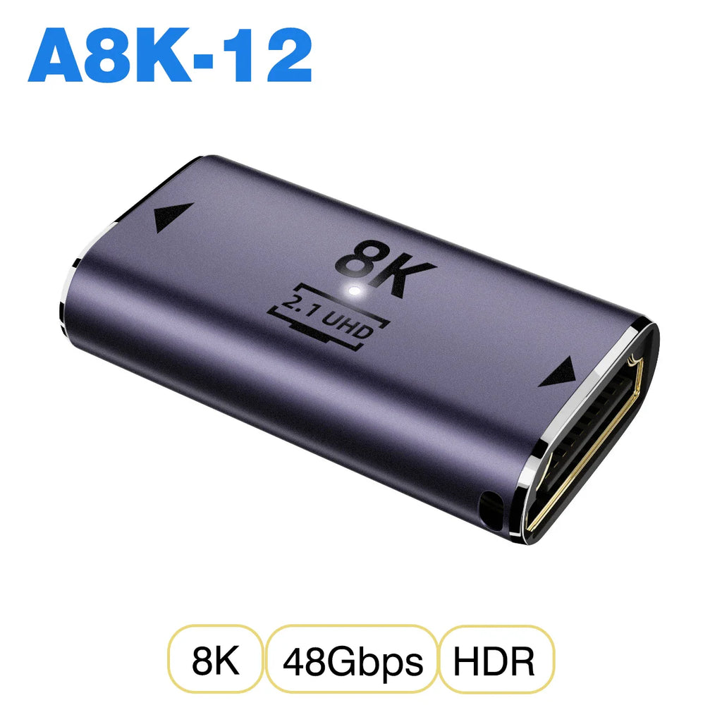 UGOURD HDMI2.1 Cable Adapter mini micro hdmi to HDMI 2.1 Converter 48Gpbs 8K60HZ 4K120HZ for HDTV Projector PS4 PS5 Laptop PC