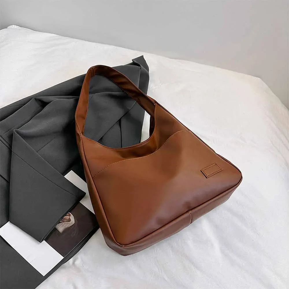 Fashionable and Minimalist Retro Shoulder Bag, Handbag, Casual Commuting Trend, Large Capacity Tote Bag-zmt
