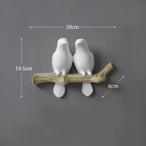Nordic Resin Bird Wall Hook – Decorative Coat & Key Hanger