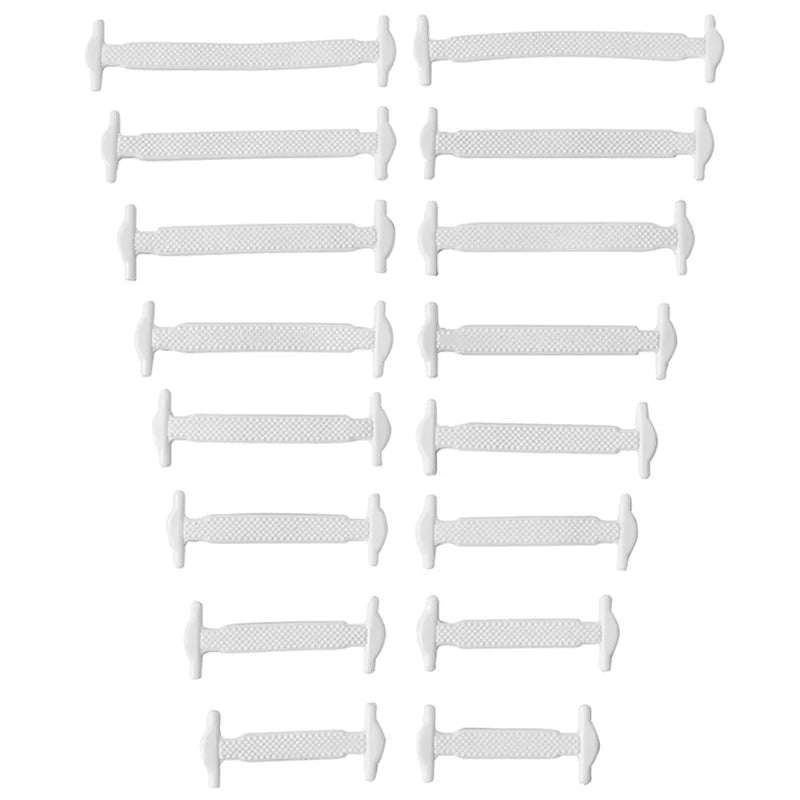 16pcs/lot Silicone Shoelaces No Tie Shoelaces 12 colors Elastic Lace Shoelace Creative Lazy Silicone Laces Rubber Lace