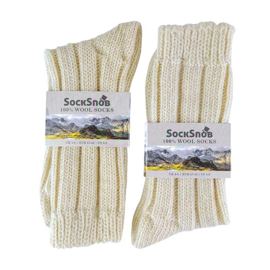 1 Pack Ladies 100% Wool Lightweight Soft Cosy Bed Socks