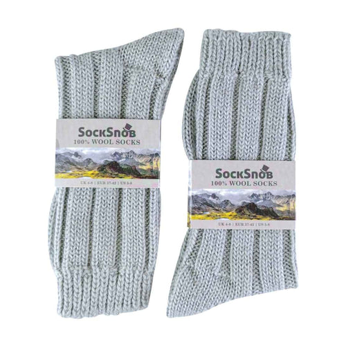 1 Pack Ladies Lightweight Soft Knitted 100% Pure Wool Bed Socks