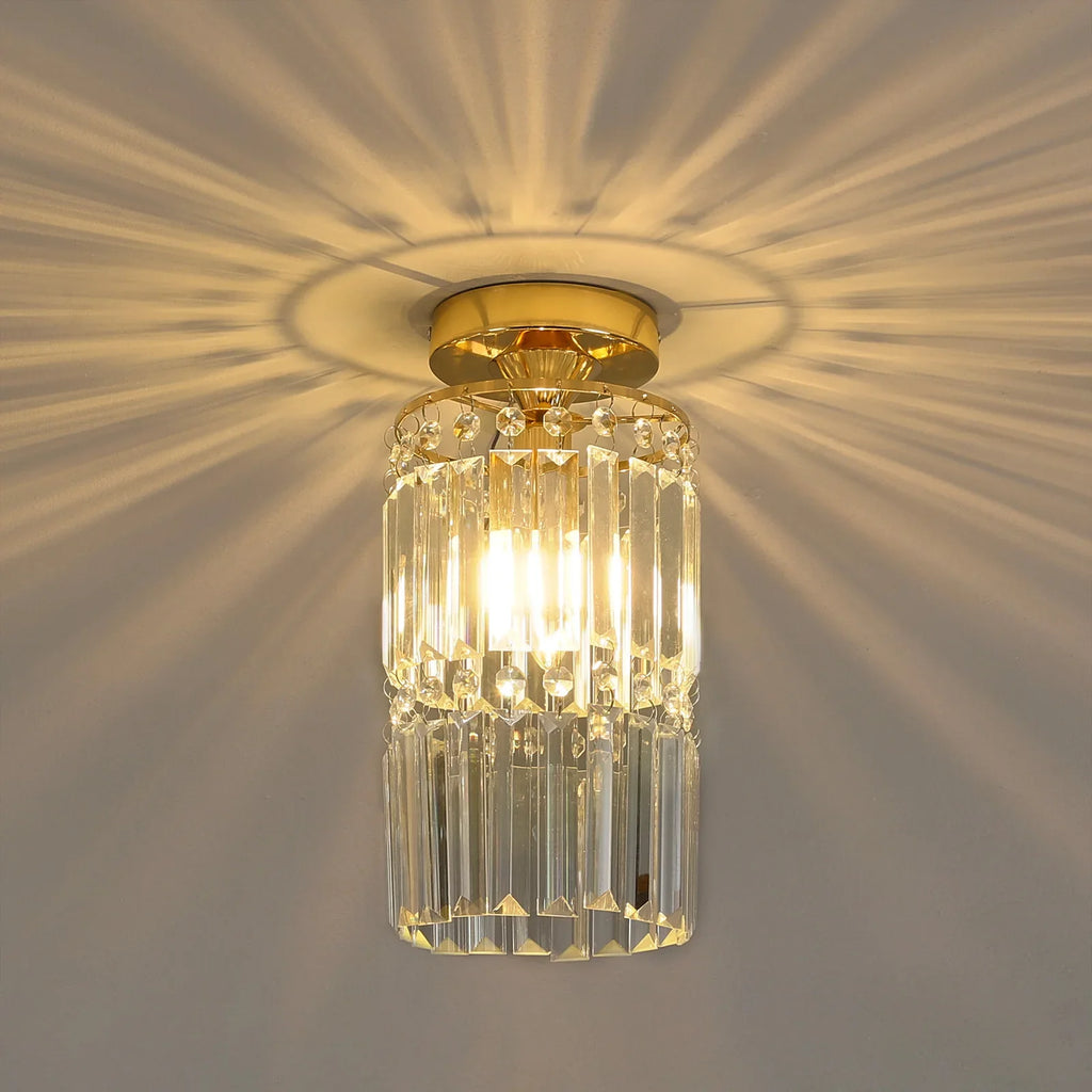 KOMORE Crystal Mount Ceiling Light 23cm /25cm / 30cm Dia for Living Room, Bedroom, Kitchen