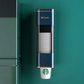 Disposable Cup Holder Cup Extractor Wall Mounted Non Perforated Dust-Proof Moisture-Proof Storage Rack