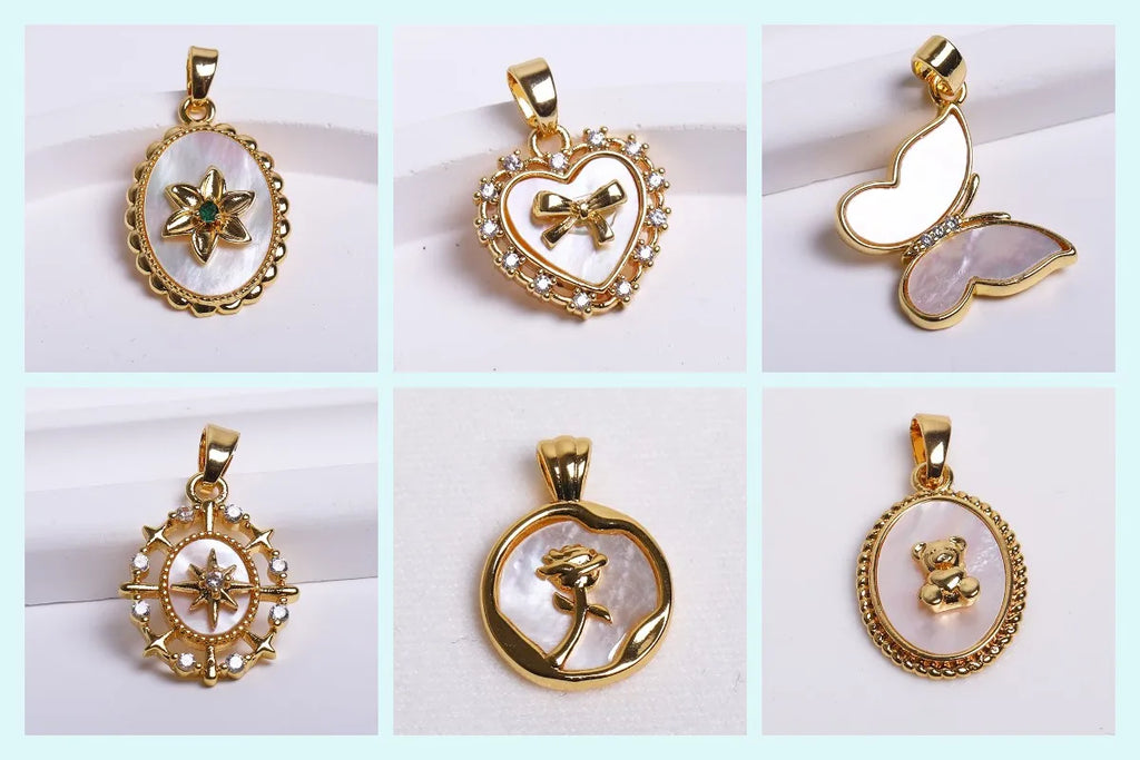 18K Gold Plated Separators For Bead,Spacers Beads For Jewelry Making,Brass Metal Round Beads,DIY Bracelets/Necklace Accessories