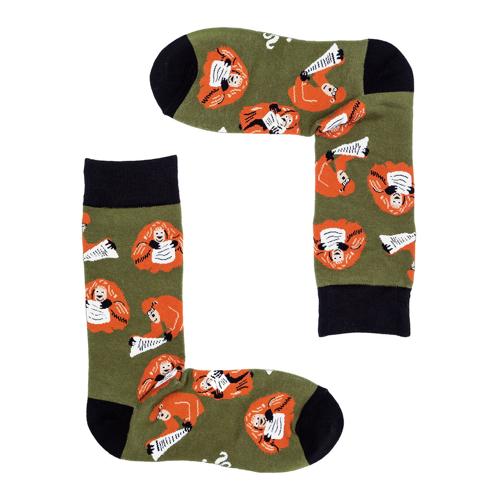 1 Pack Mens & Ladies Animal Design Crew Cotton Socks