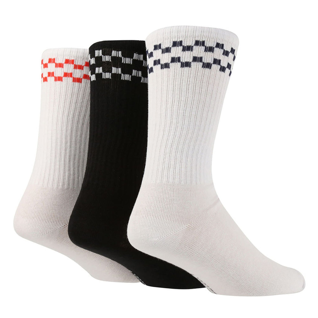 3 Pack Mens Retro Double Stripe Sport Socks
